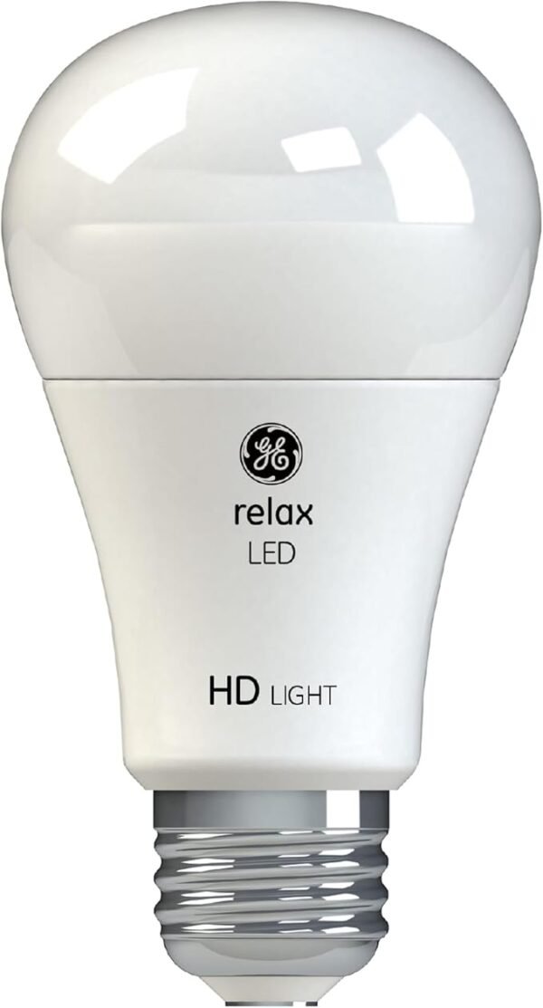 GE Relax LED Light Bulbs, 60 Watt, Soft White, A19 (4 Pack) - Image 2