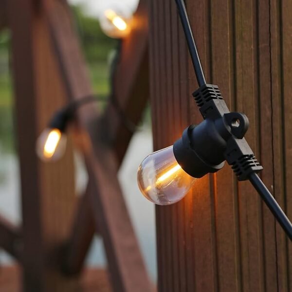 Shatterproof LED String Lights, Waterproof, Warm White 2200K, 70LM, E26 Base - 15 Pack - Image 4