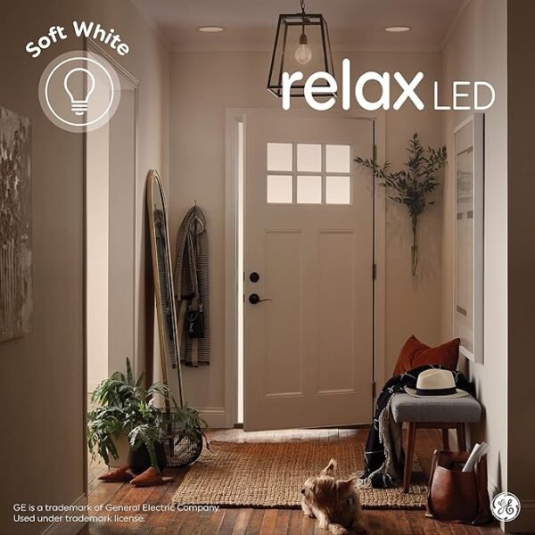 GE Relax LED Light Bulbs, 60 Watt, Soft White, A19 (4 Pack) - Image 4