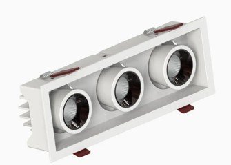 Recessed Square Housing Anti Glare 30W COB LED Spotlights Downlight for Jewelry Lighting