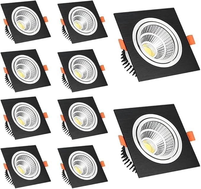 LED Spotlight, Square LED Recessed Ceiling Light 5W 7W 9W Dimmable Downlight Ceiling Indoor Lighting -7W Dimmable